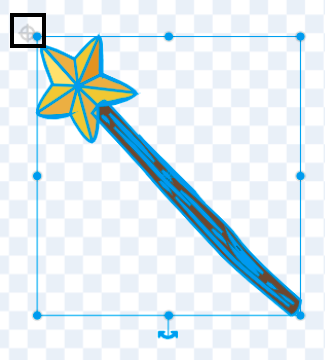 Wand costumes correctly positioned.