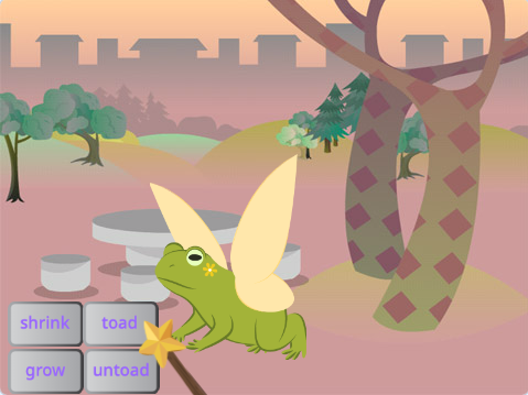 The Stage showing the Fairy in Fairy-toad-a costume.
