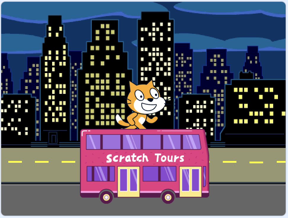 The bus at the bottom middle of the Stage.