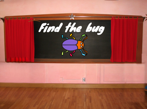The bug on the start screen