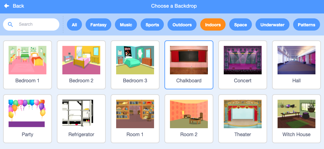 The Chalkboard backdrop in the Backdrop Library.