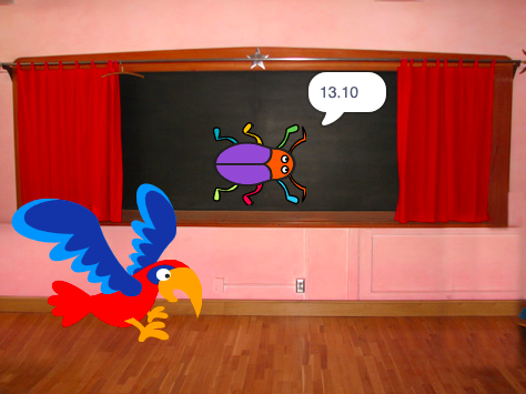 The bug with the amount of time in a speech bubble.