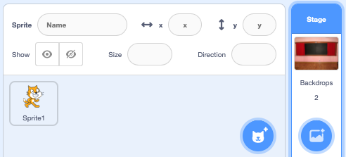 The Stage pane in the bottom right corner is highlighted.