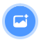 Backdrop icon on the Scratch app interface