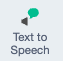 The text to speech blocks menu icon.
