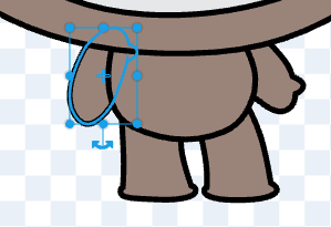 The nano-b costume with the left arm selected.