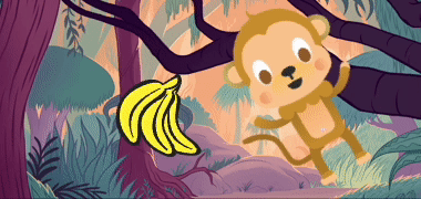 A desert background with a rock jiggling back and forth.